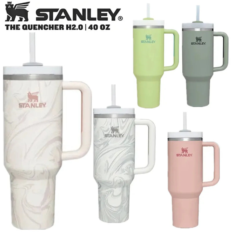 Nova Caneca Stanley Quencher 40oz - 1.18L com Tampa e Canudo - 1º Linha com Frete Grátis